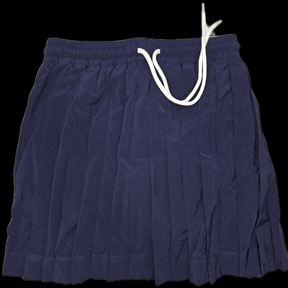 NWOT HALARA Dark Blue Pleated Mini Skirt
